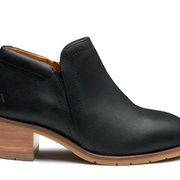 Xena Black Leather Steel-toe Shoes Size 10.5 - Picture 2 of 11